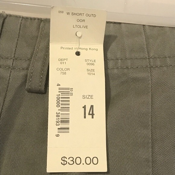 Eddie Bauer Khaki Shorts Light Olive - Picture 3 of 9